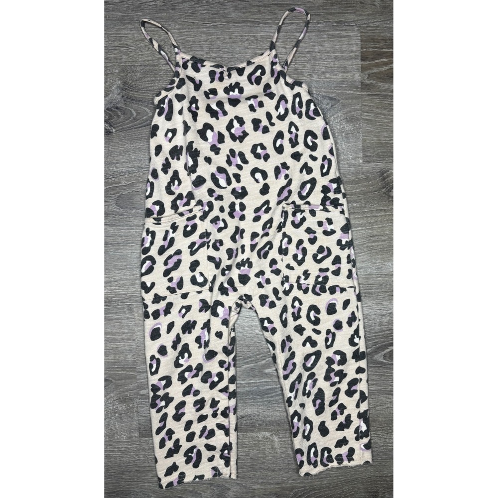 Grayson Mini Toddler Girl Tank‎ Animal Print Romper Button Snaps Sleeveless 3T